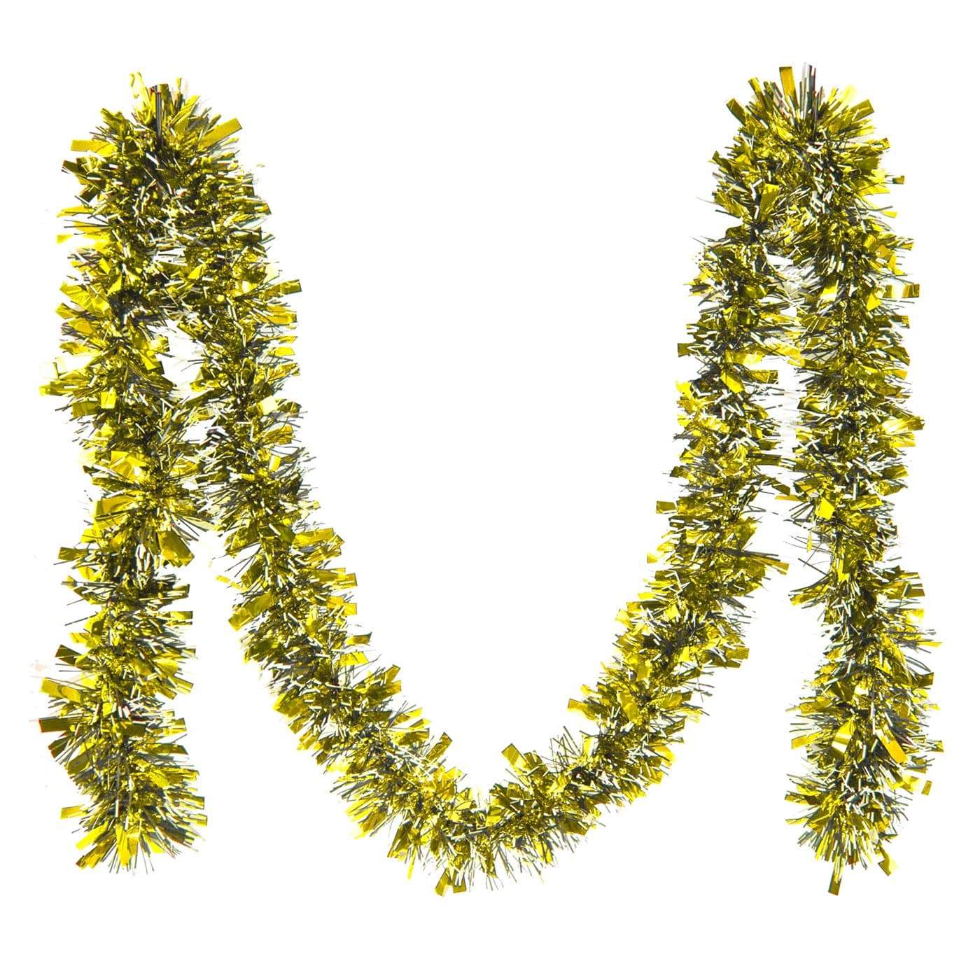 Коледен Гирлянд, Декорация за Коледна Елха, 5 броя, Бели Връхчета - Златист - Terzico