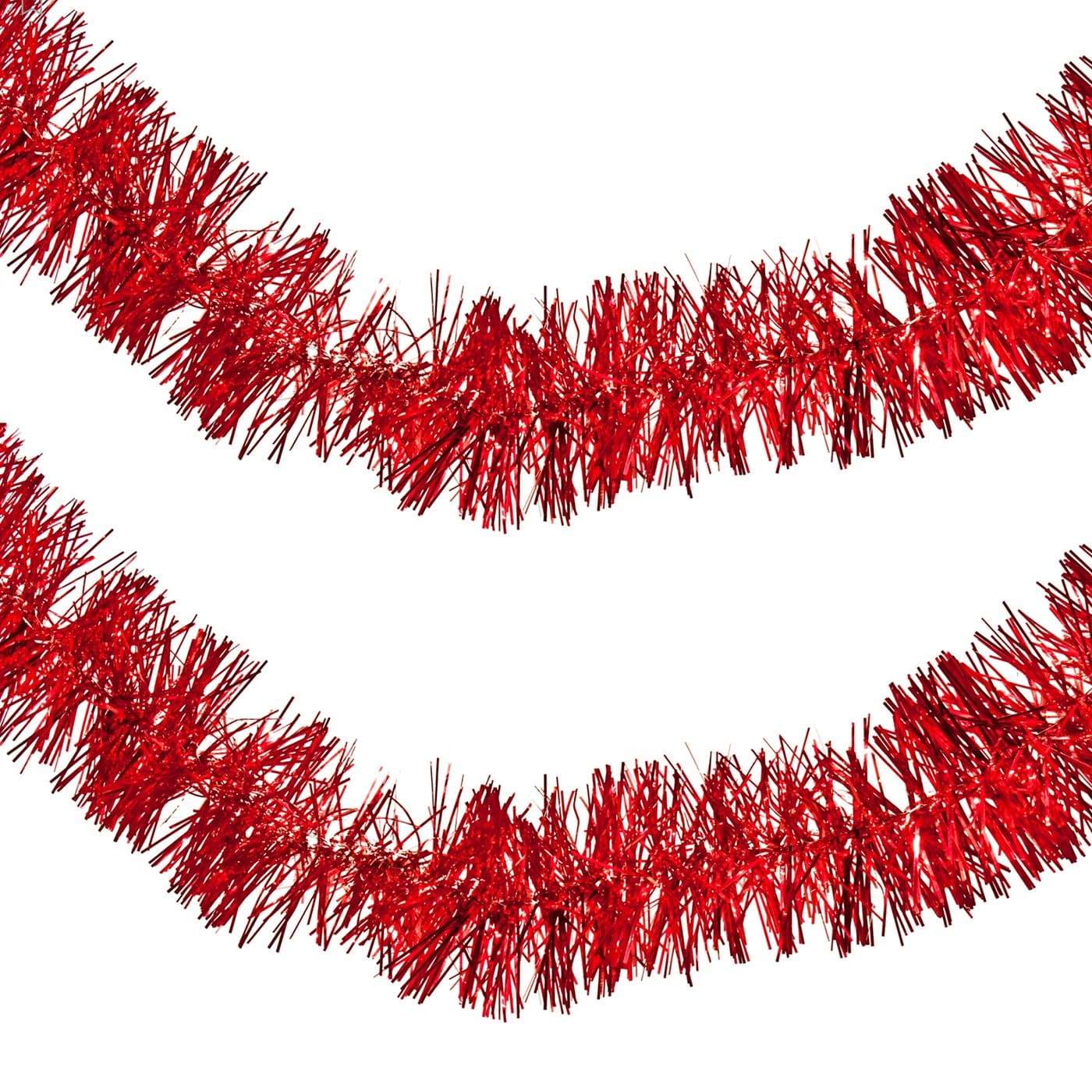 Коледен Гирлянд, Декорация за Коледна Елха, 5 броя - Червен - Terzico