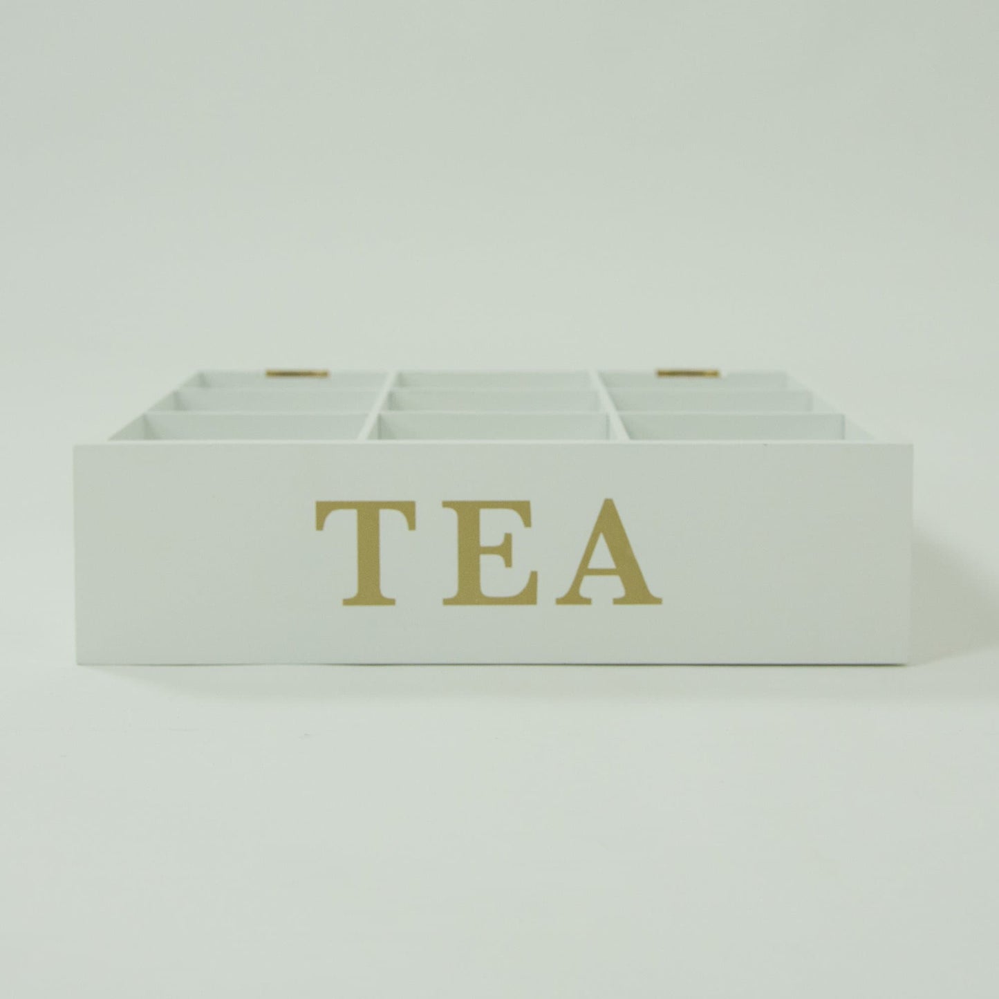 Дървена Кутия за Чай със Стъклен Капак - 9 отделения - Terzico