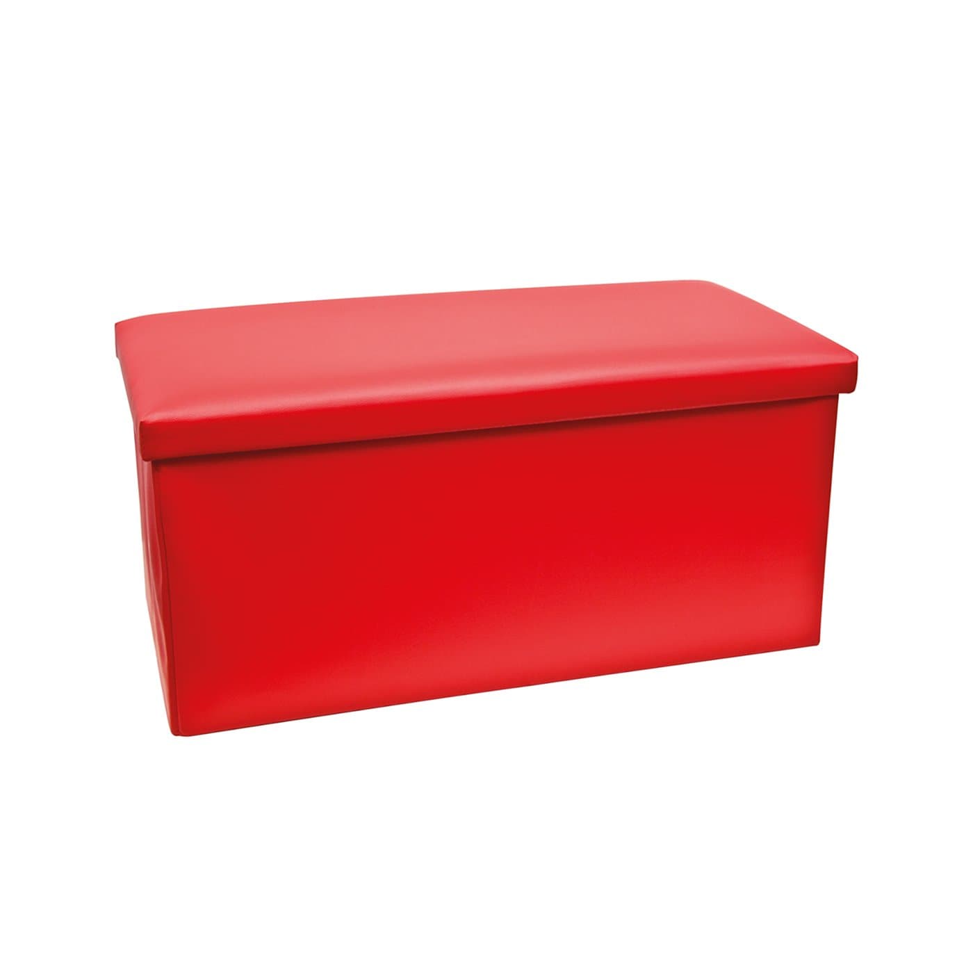 Сгъваема Табуретка-Кутия за Съхранение и Сядане, Двойна - Червена - Terzico