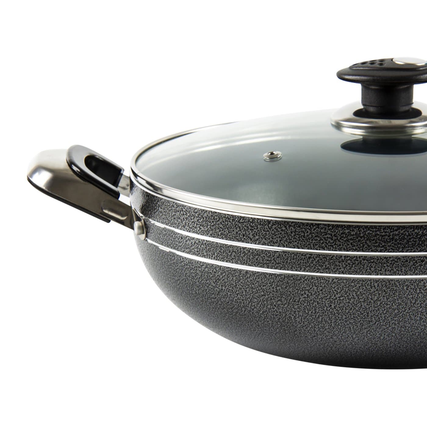 Уок Тиган Una с Капак и Две Дръжки, Незалепващо Покритие - 24 см - Terzico