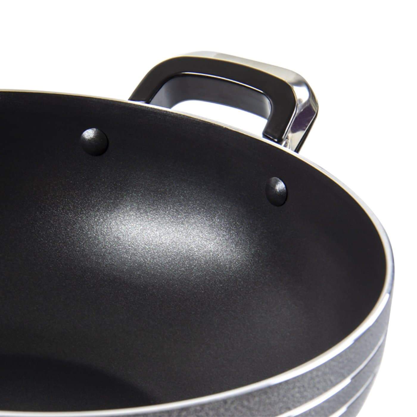 Уок Тиган Una с Капак и Две Дръжки, Незалепващо Покритие - 24 см - Terzico